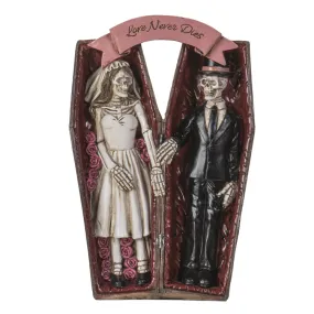 10.25" Love Never Dies Skeleton Couple Statue