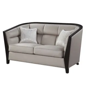 64 Beige Black Love Seat