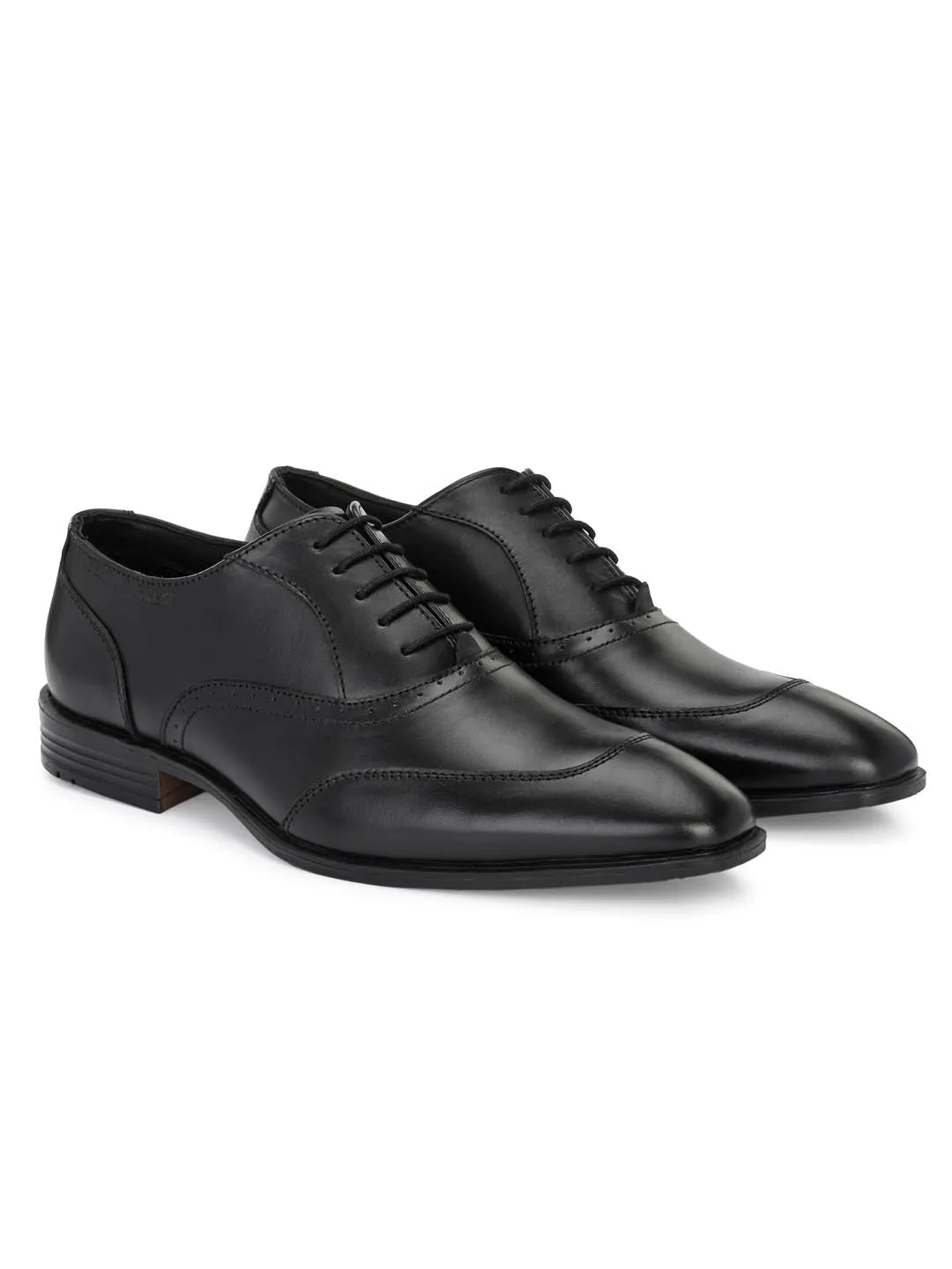 Alberto Torresi Genuine Leather Black Laceup Formal Shoes Oxford For Men