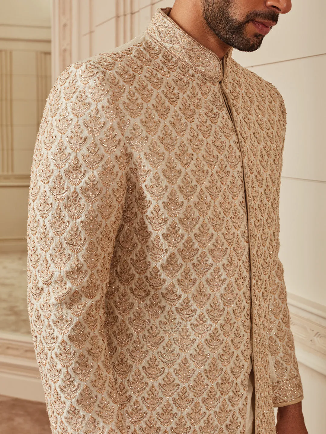 All Over Dori Embroidered Sherwani