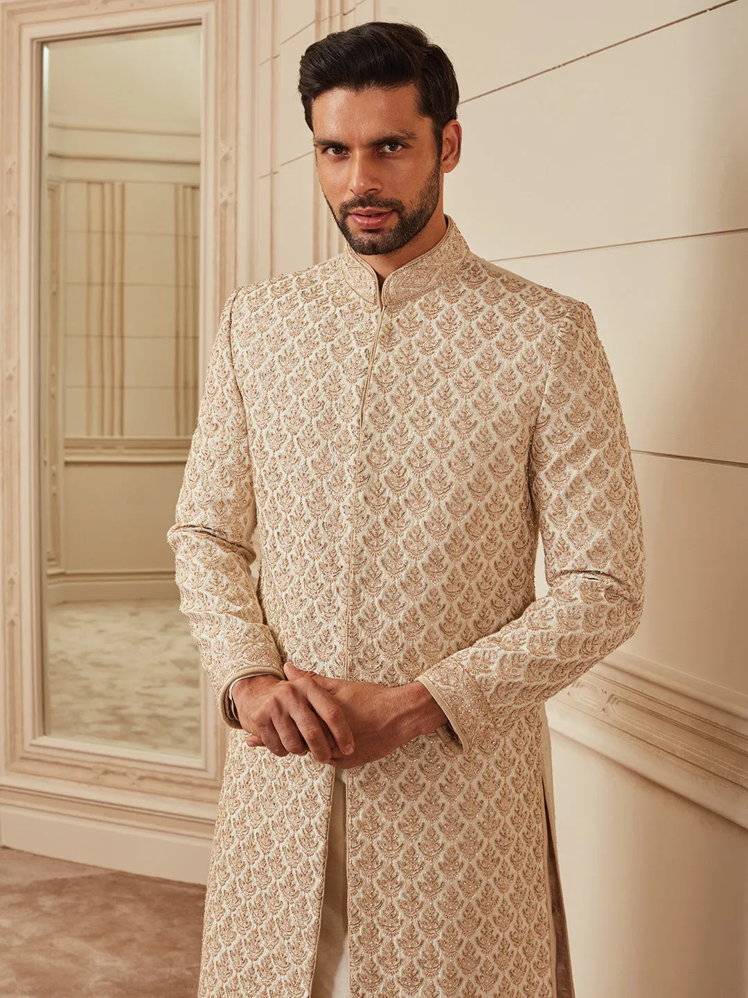 All Over Dori Embroidered Sherwani