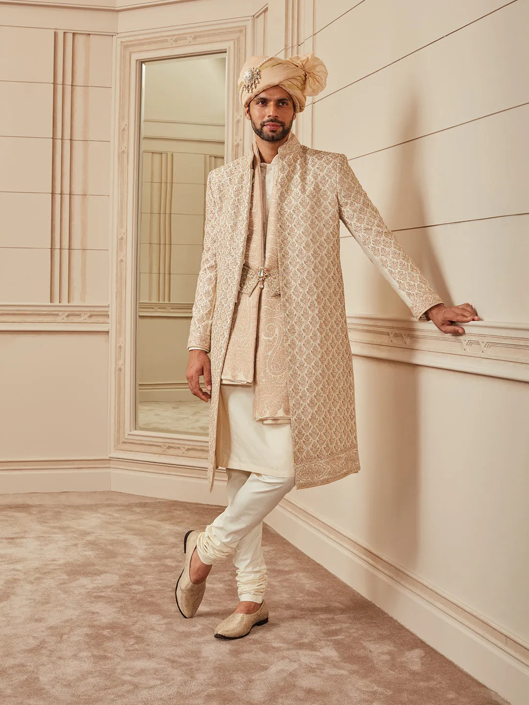 All Over Dori Embroidered Sherwani