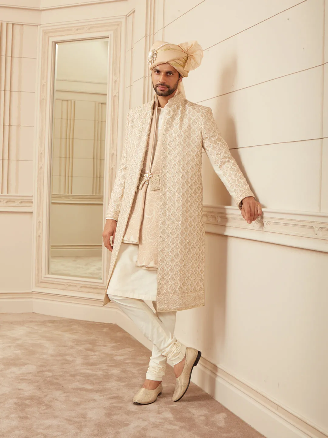 All Over Dori Embroidered Sherwani