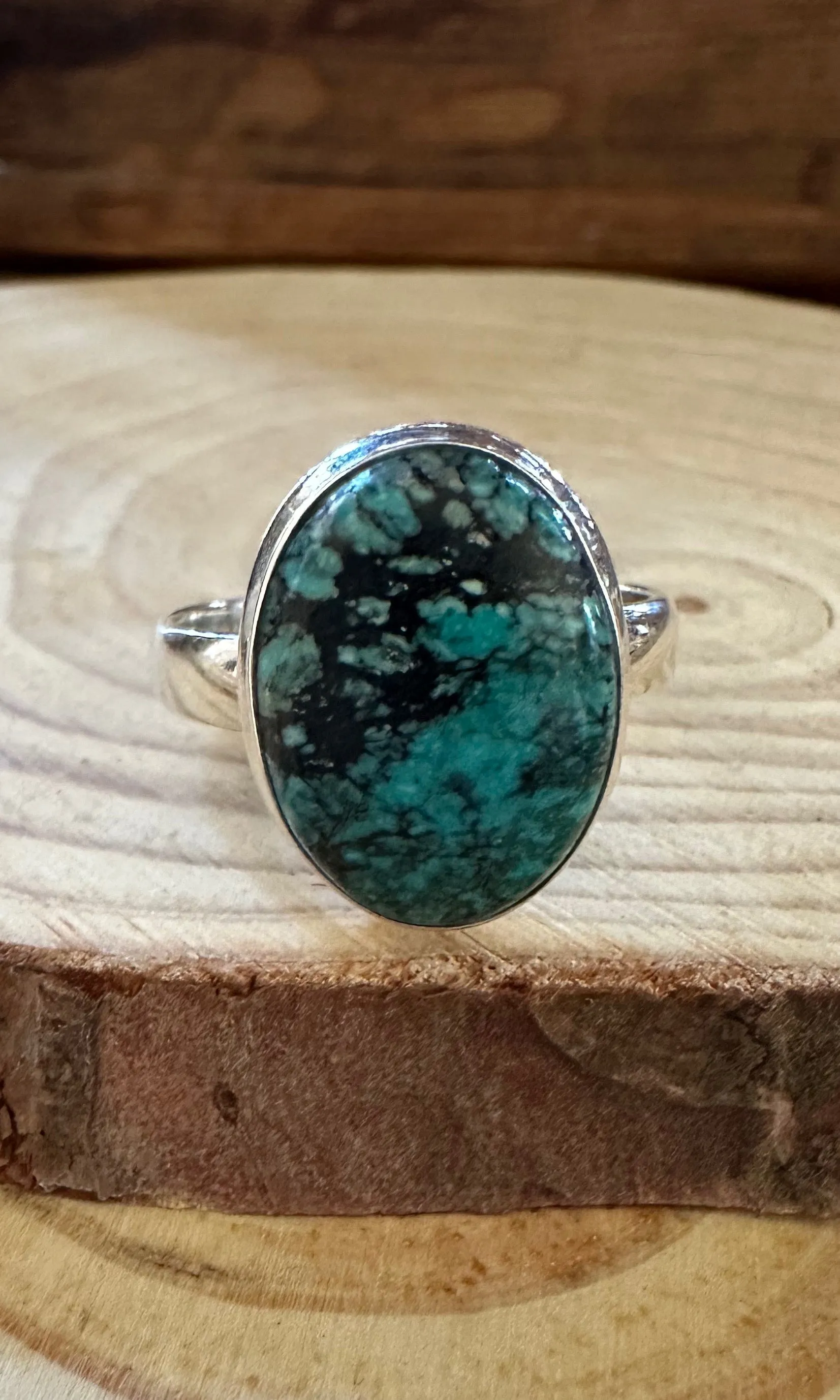 AMERICAN TURQUOISE and Silver Ring Size 11