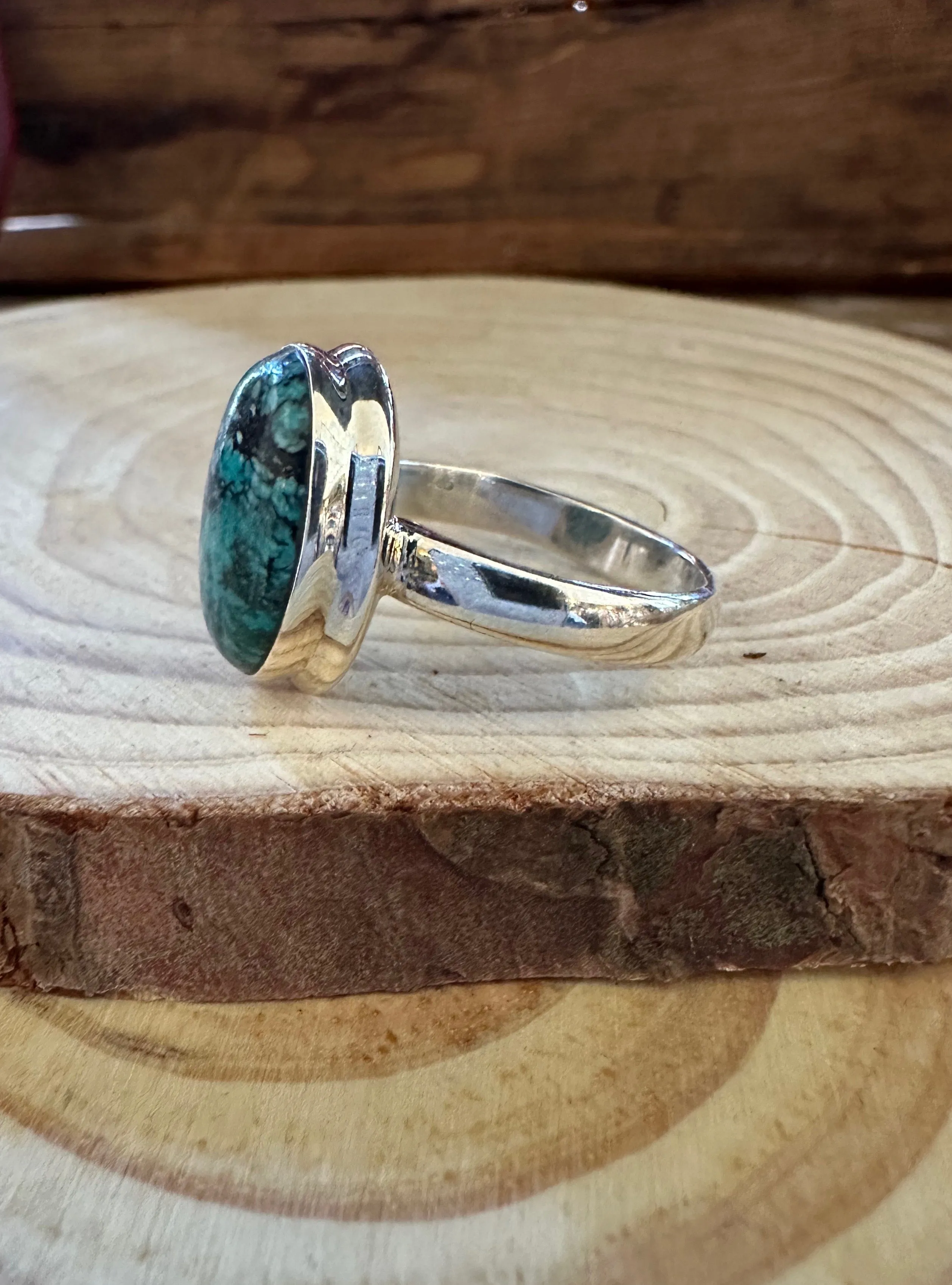 AMERICAN TURQUOISE and Silver Ring Size 11