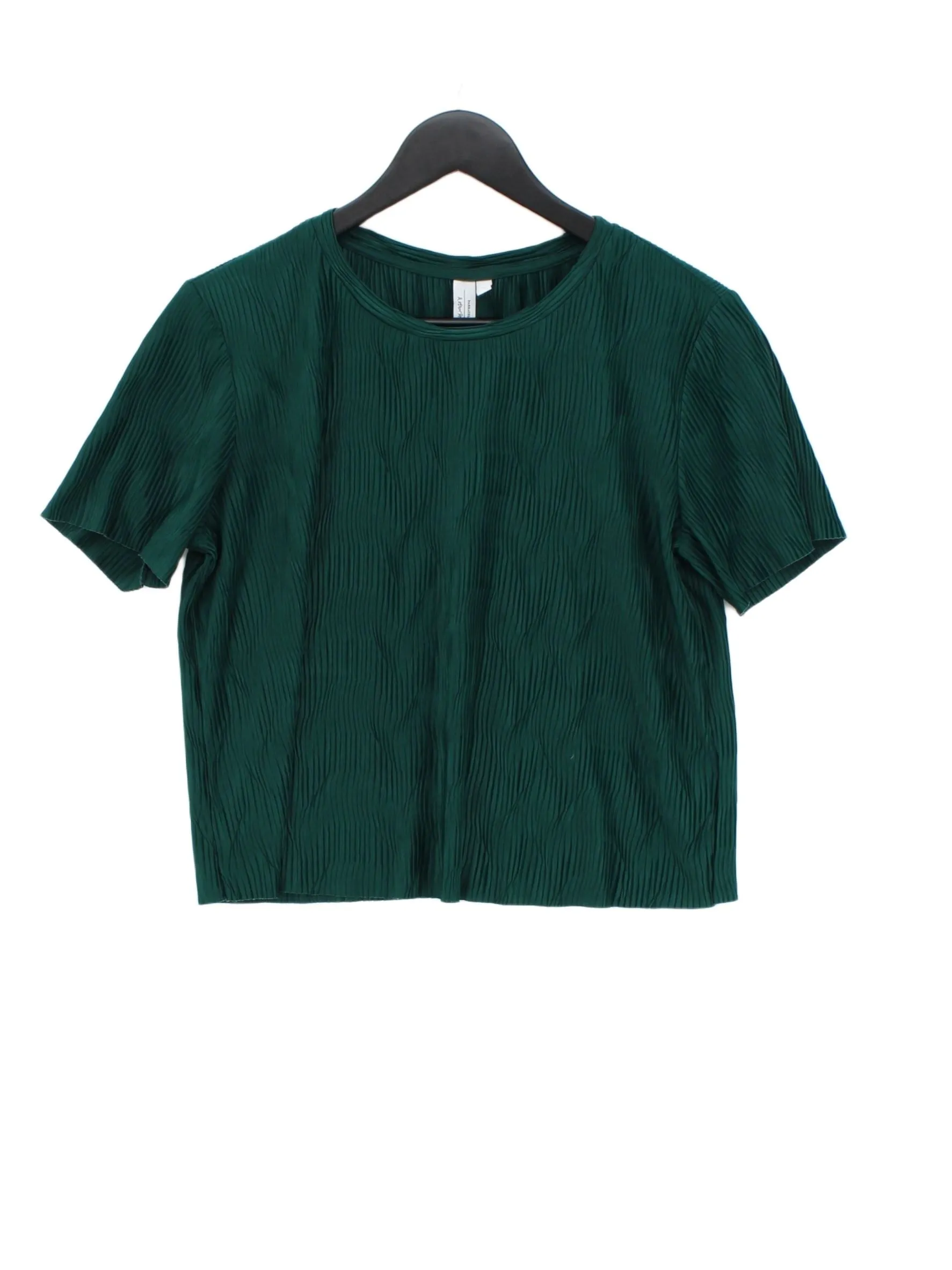 & Other Stories Women's Blouse UK 10 Green 100% Polyester