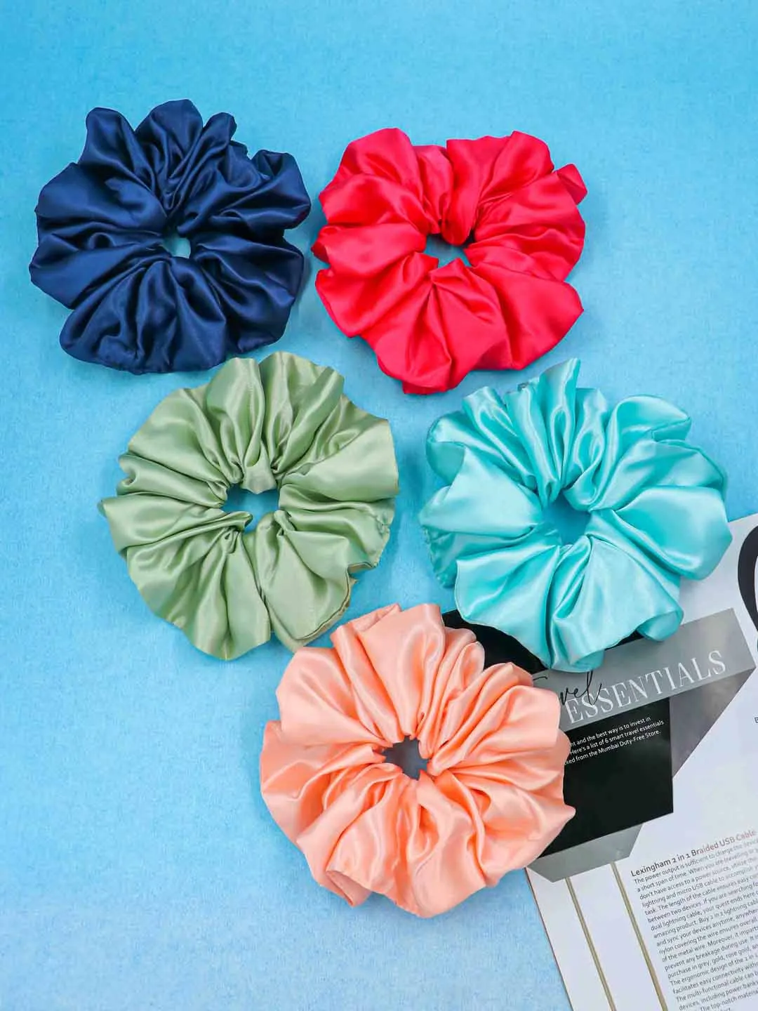 Assorted Scrunchies Set of 5 (Large)