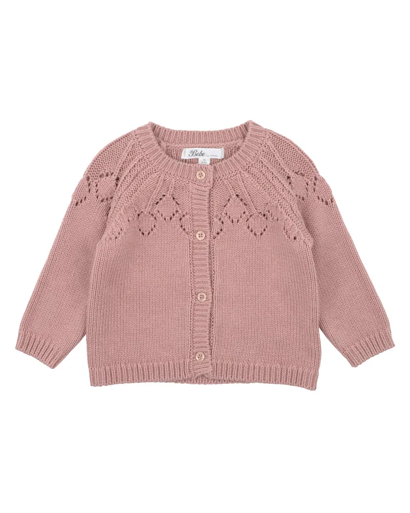 AUBREY NEEDLE OUT KNITTED CARDIGAN