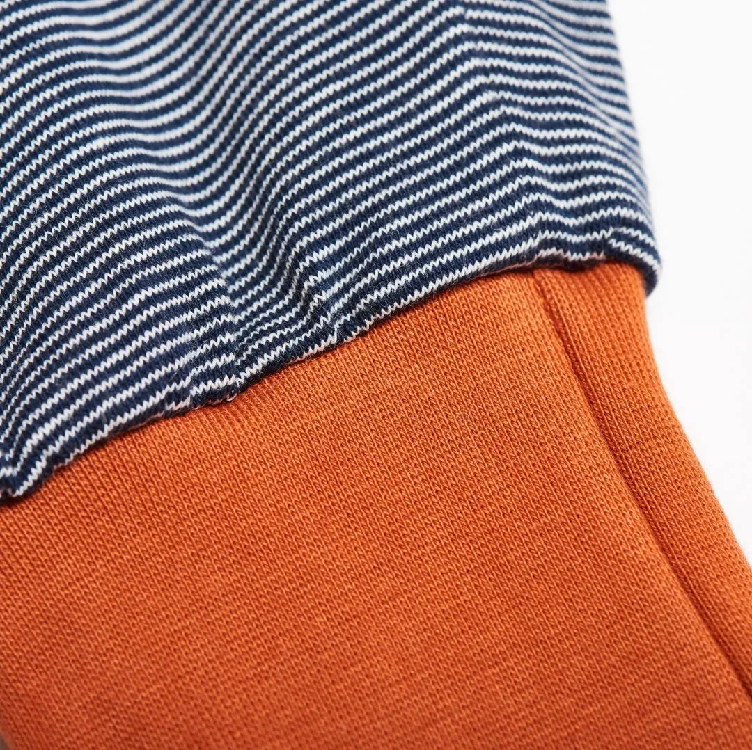 Baby pants "Navy-White Stripes/Copper"