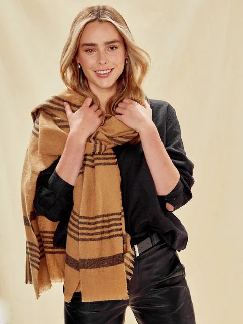 Bella Scarf- Caramel/Black