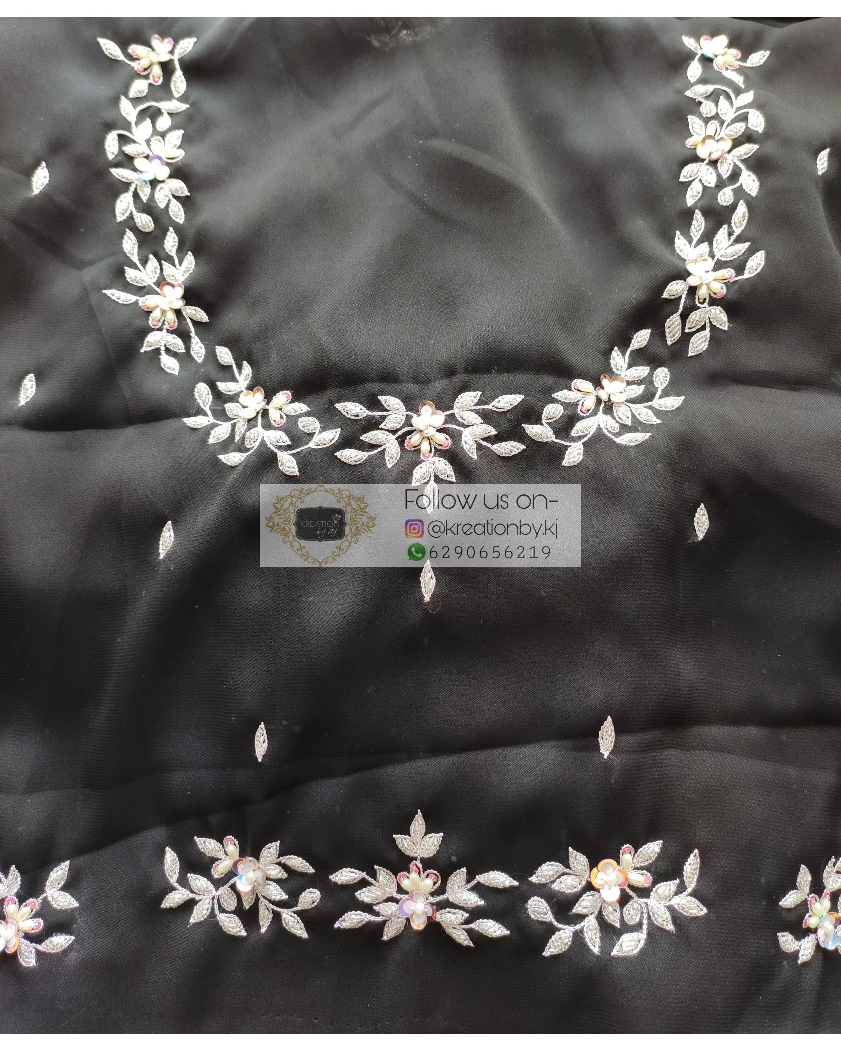 Black Georgette Chandani Saree