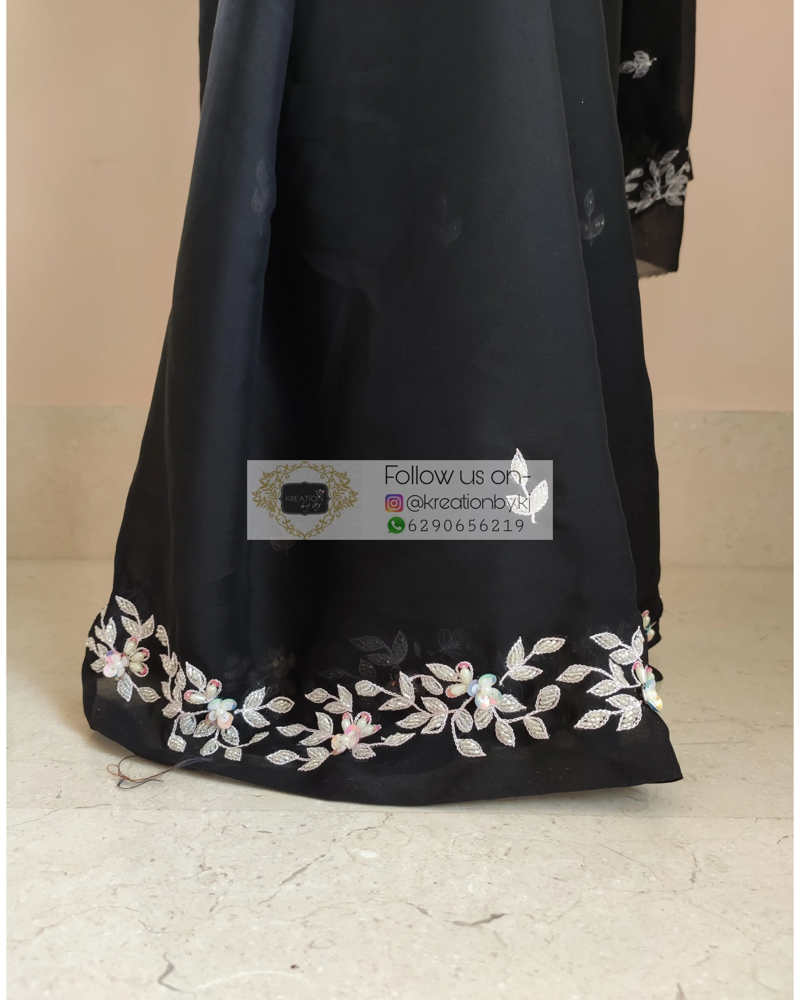 Black Georgette Chandani Saree