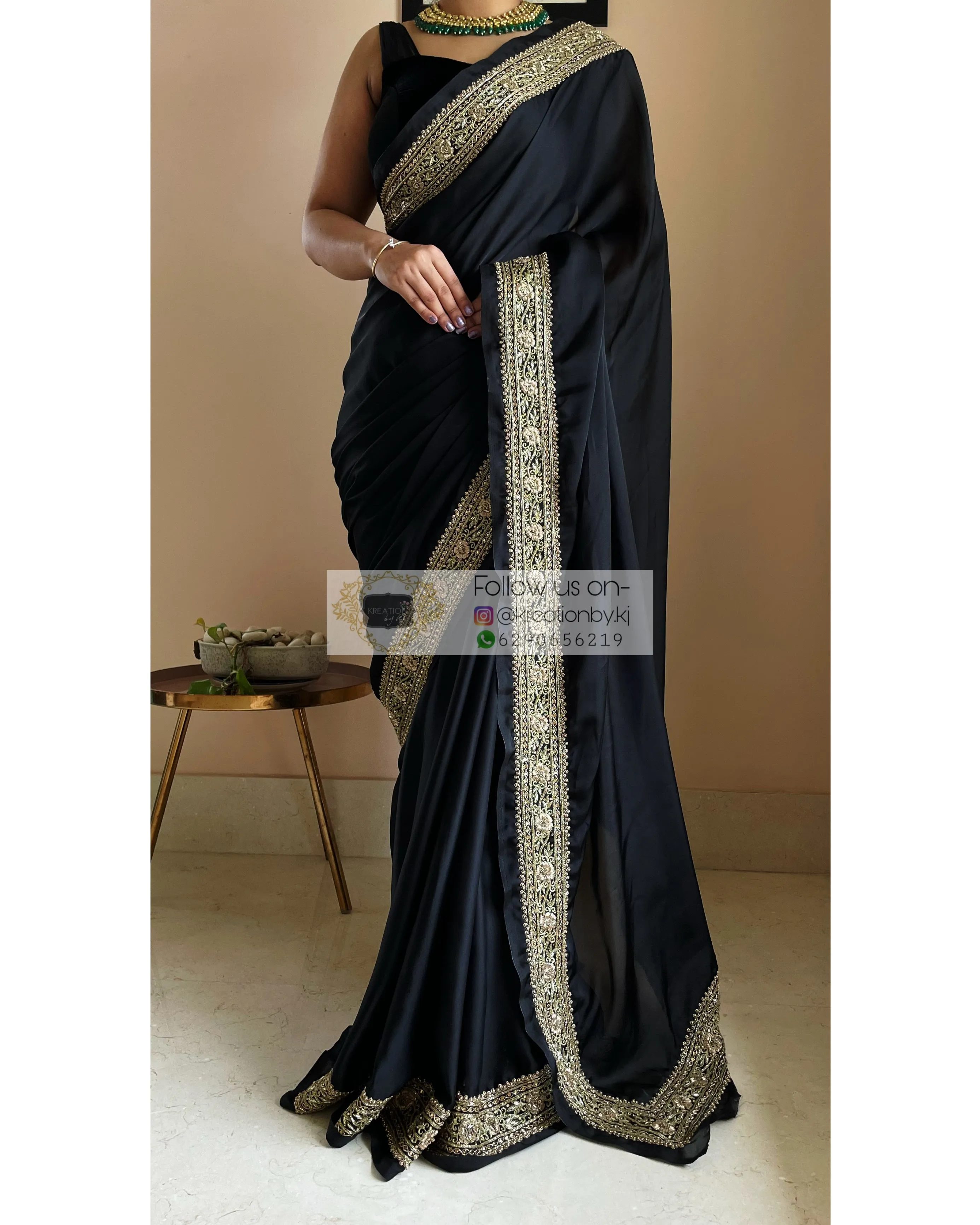 Black Zarina Saree