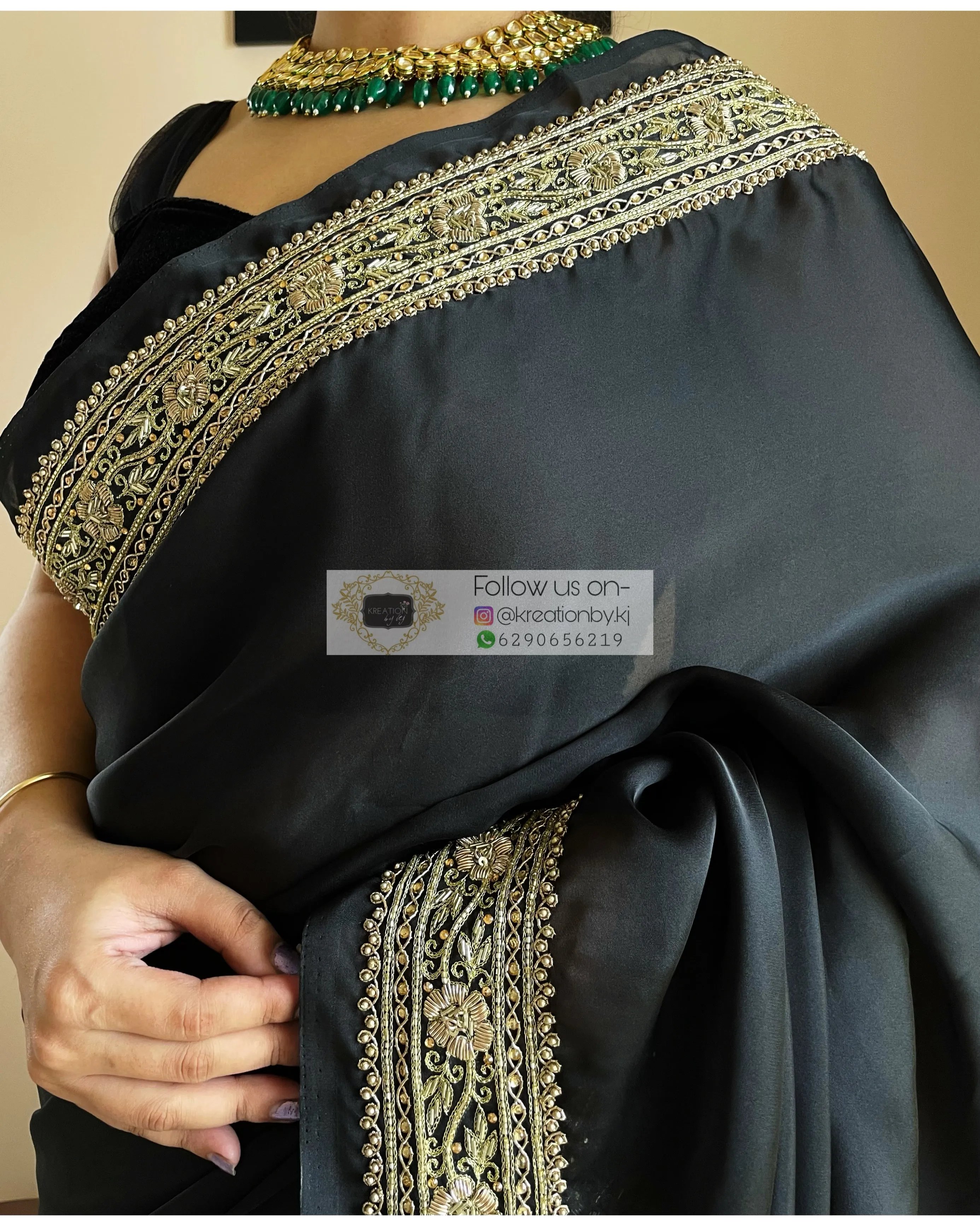 Black Zarina Saree