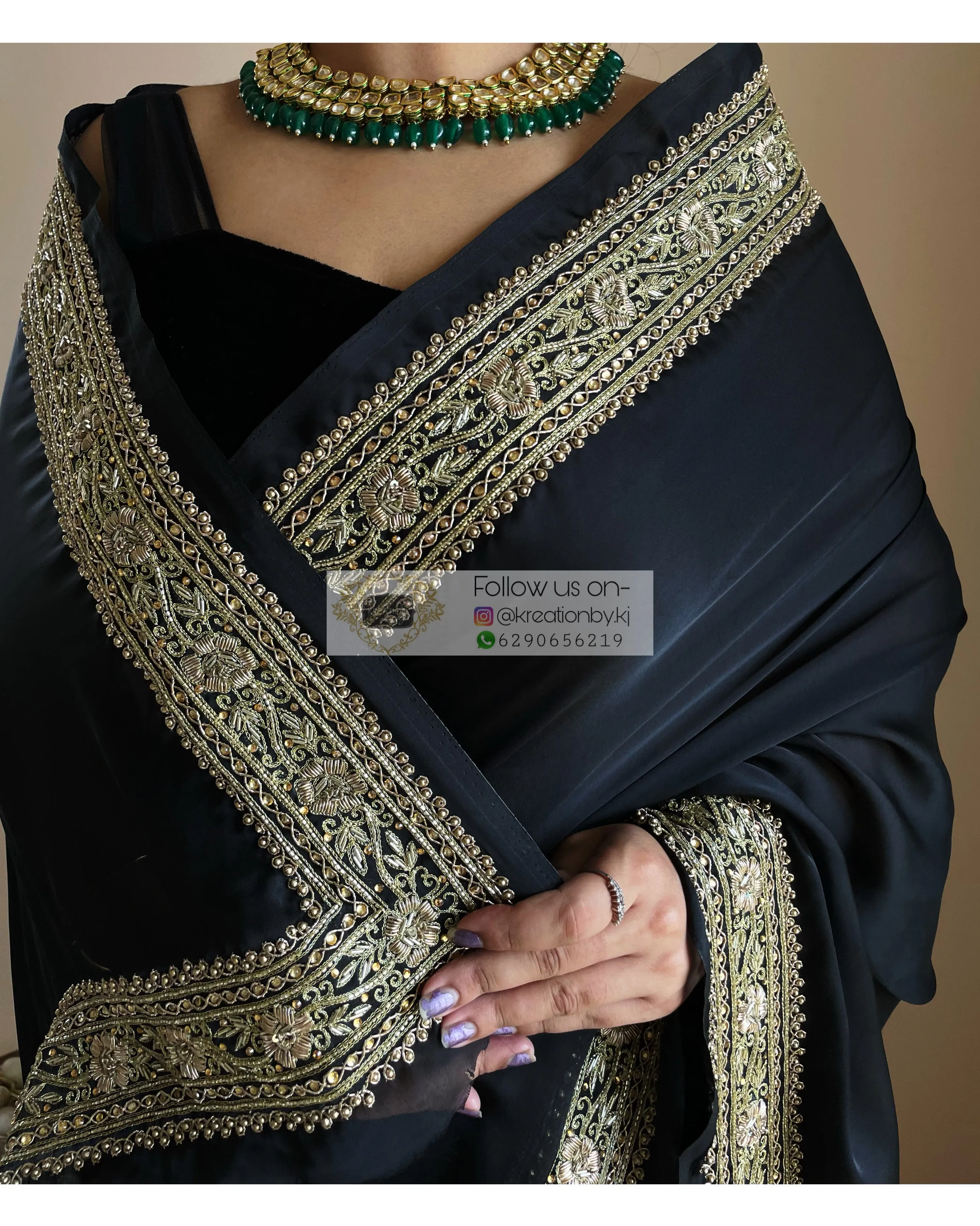 Black Zarina Saree