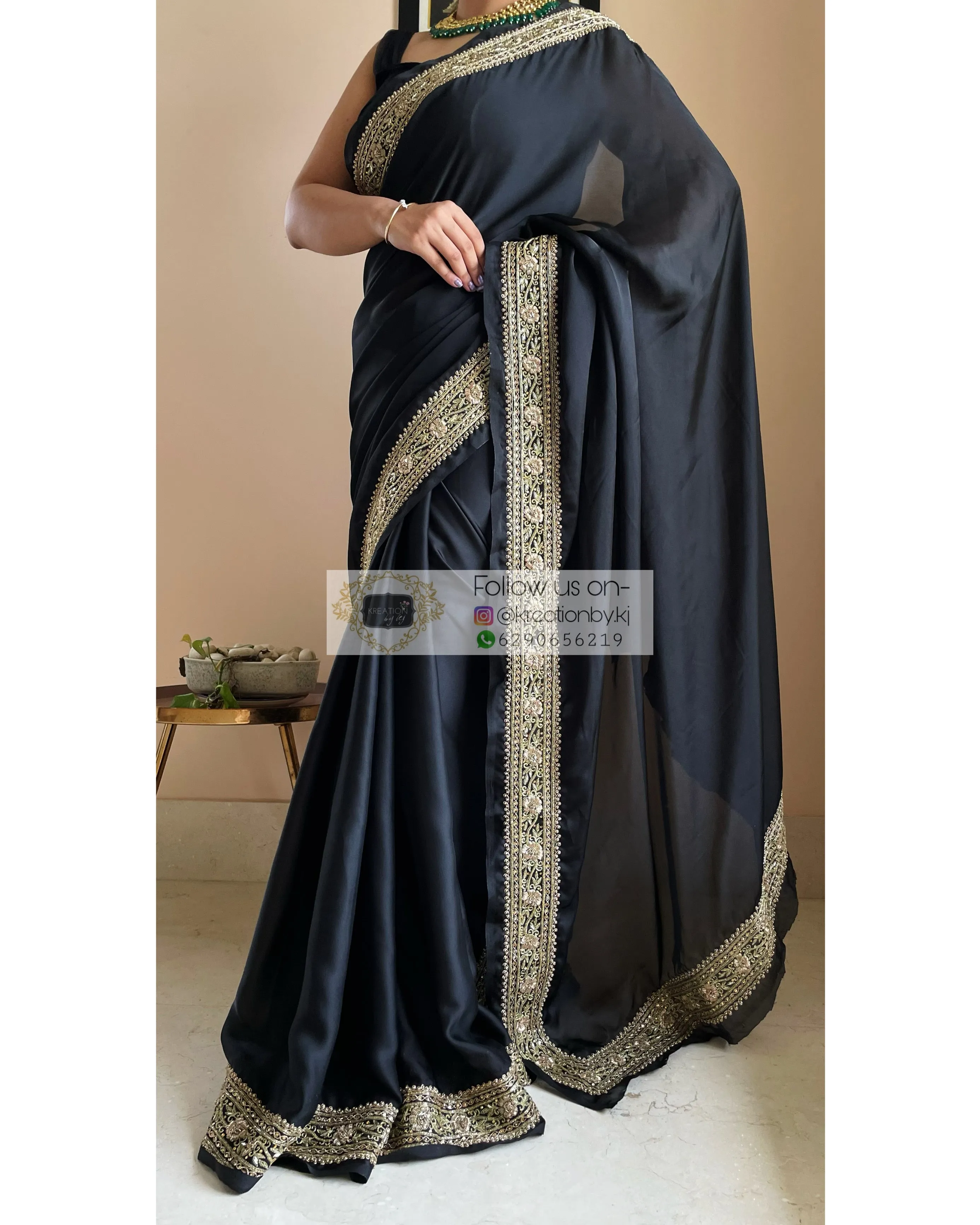 Black Zarina Saree