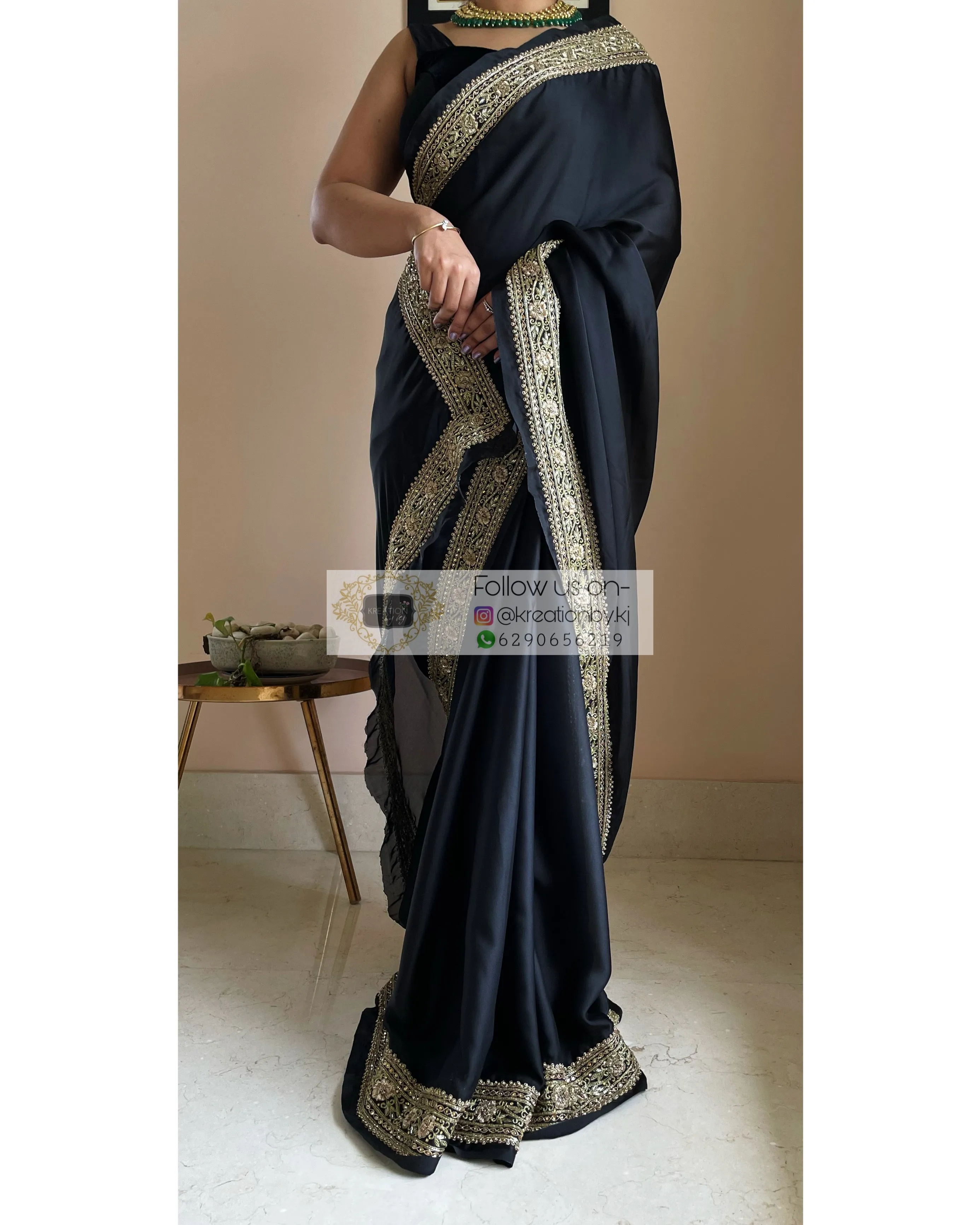 Black Zarina Saree