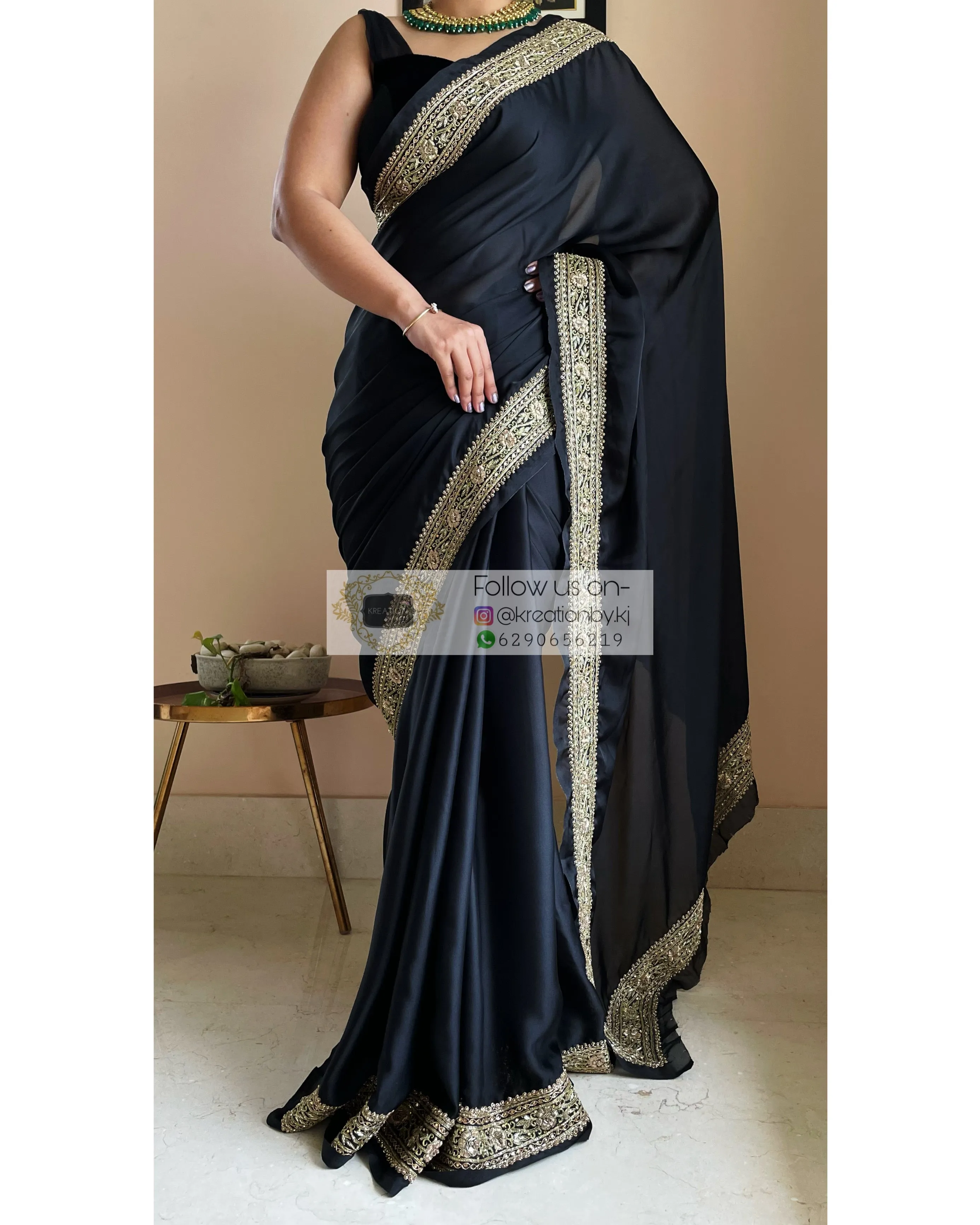 Black Zarina Saree