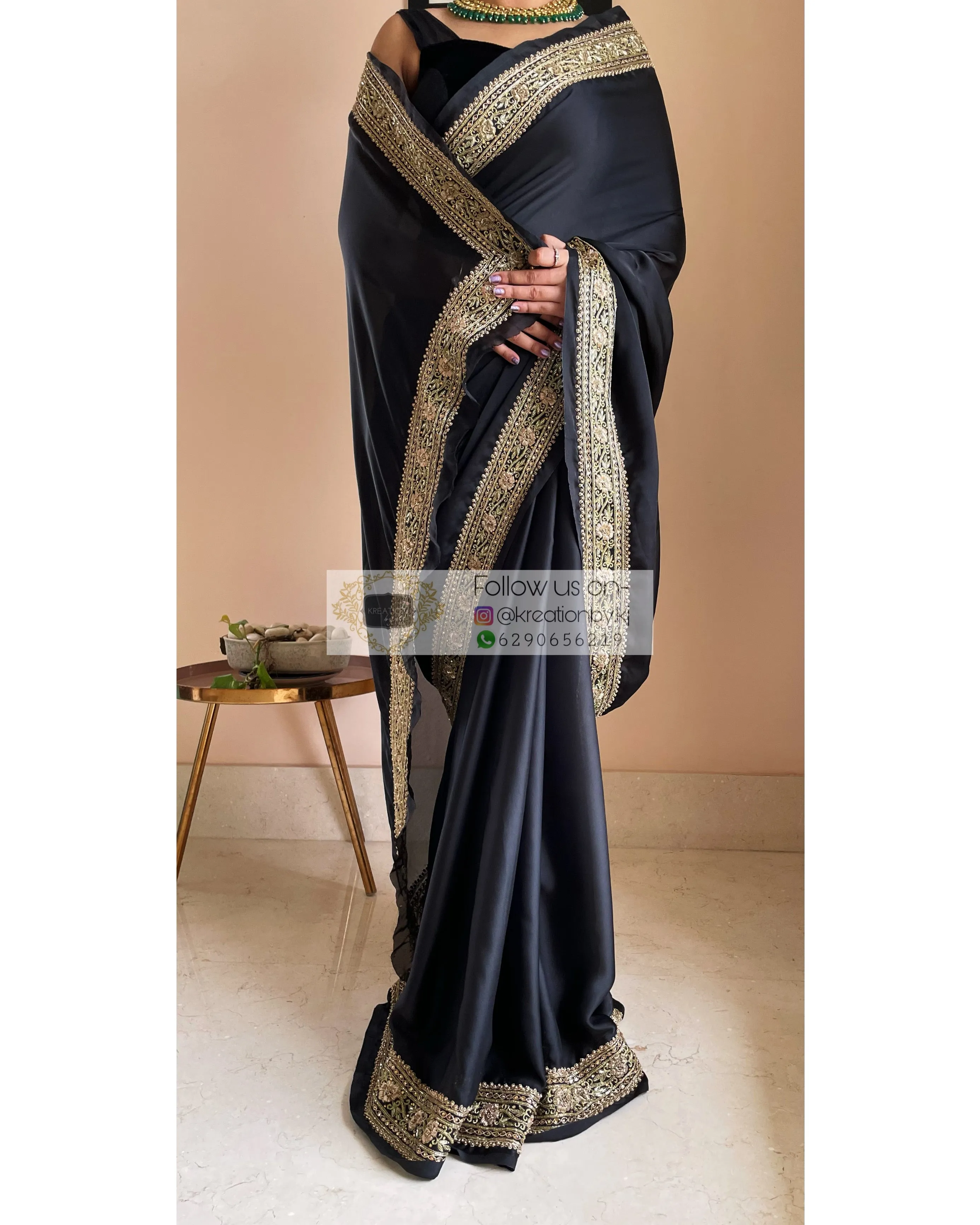 Black Zarina Saree