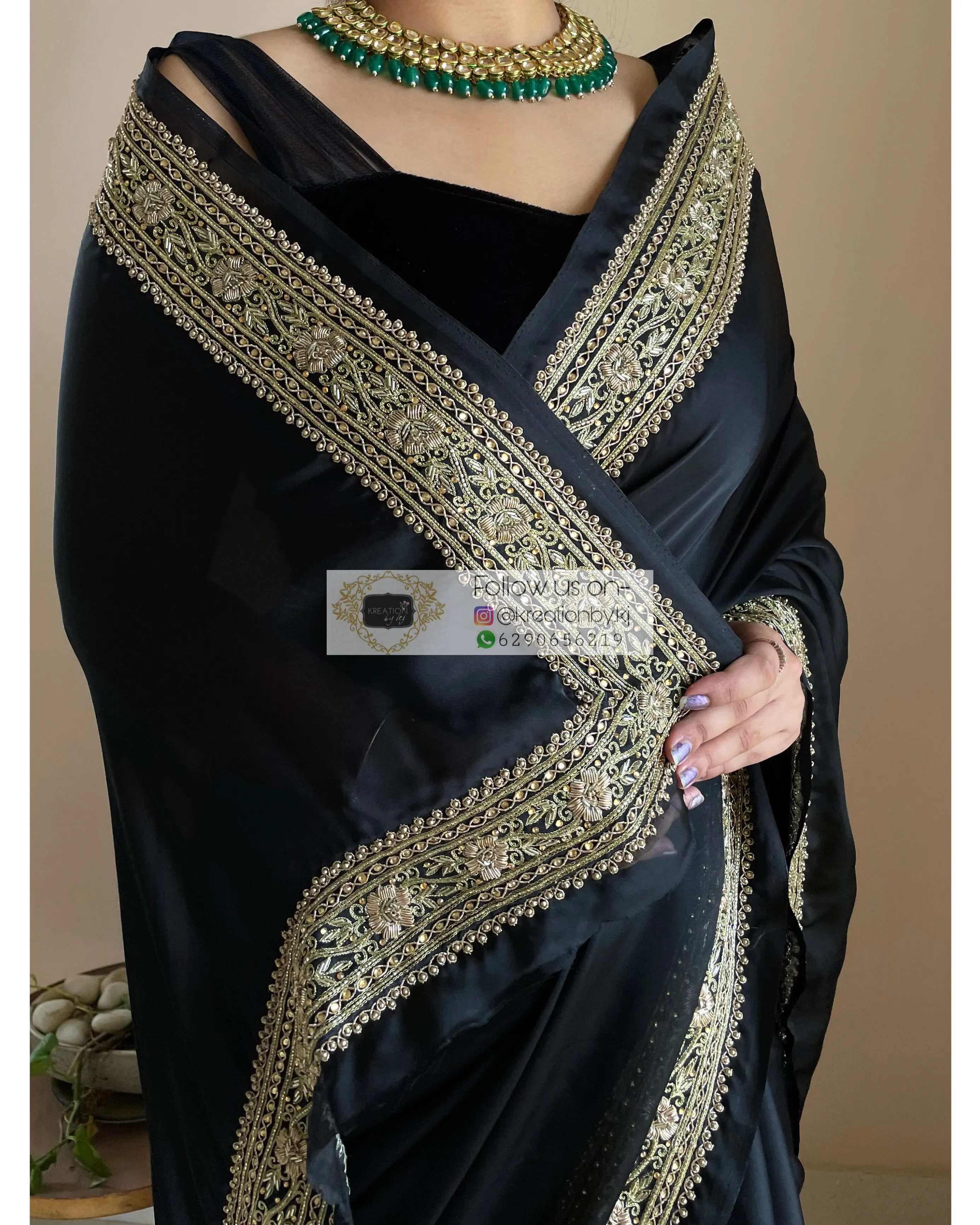 Black Zarina Saree