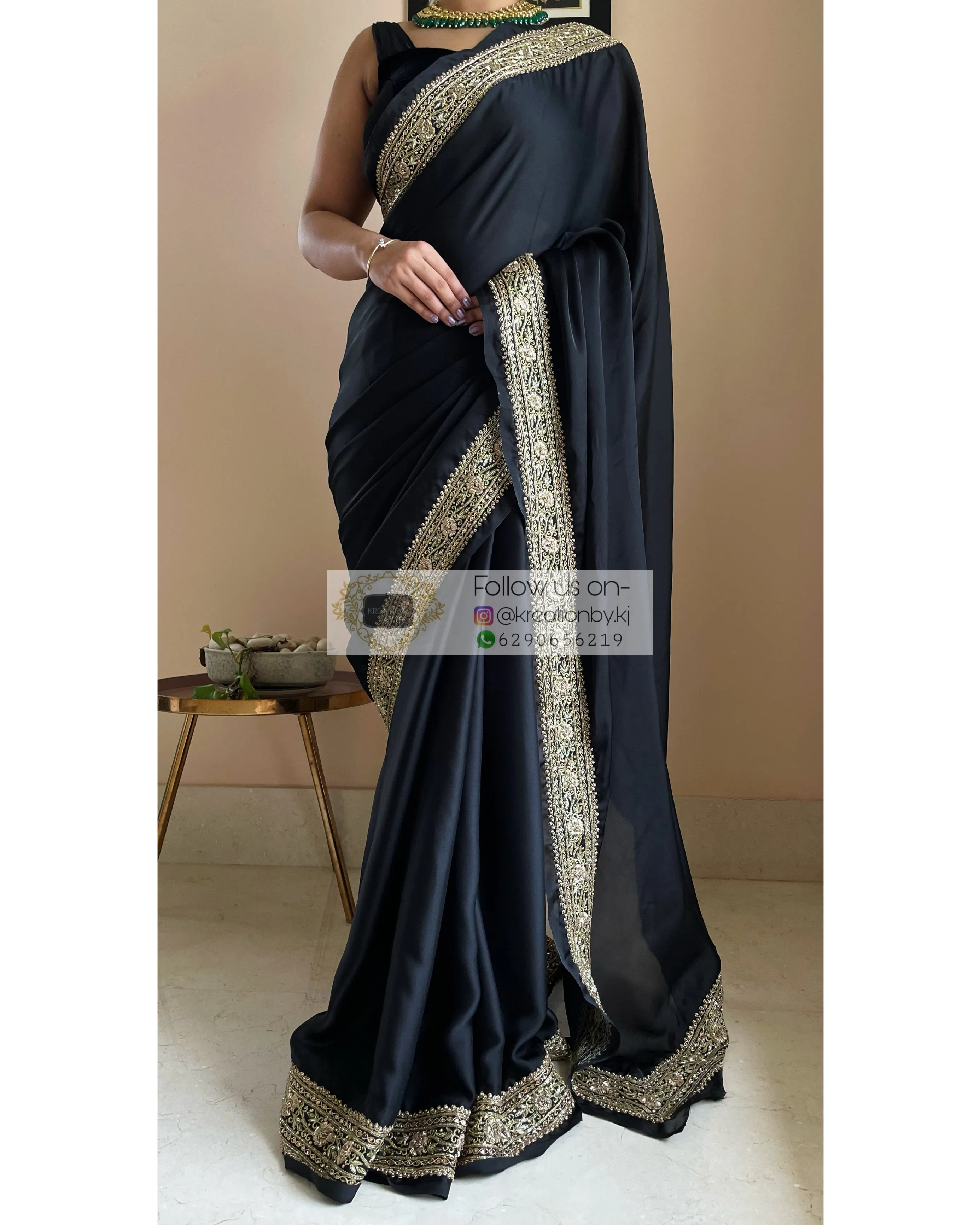 Black Zarina Saree