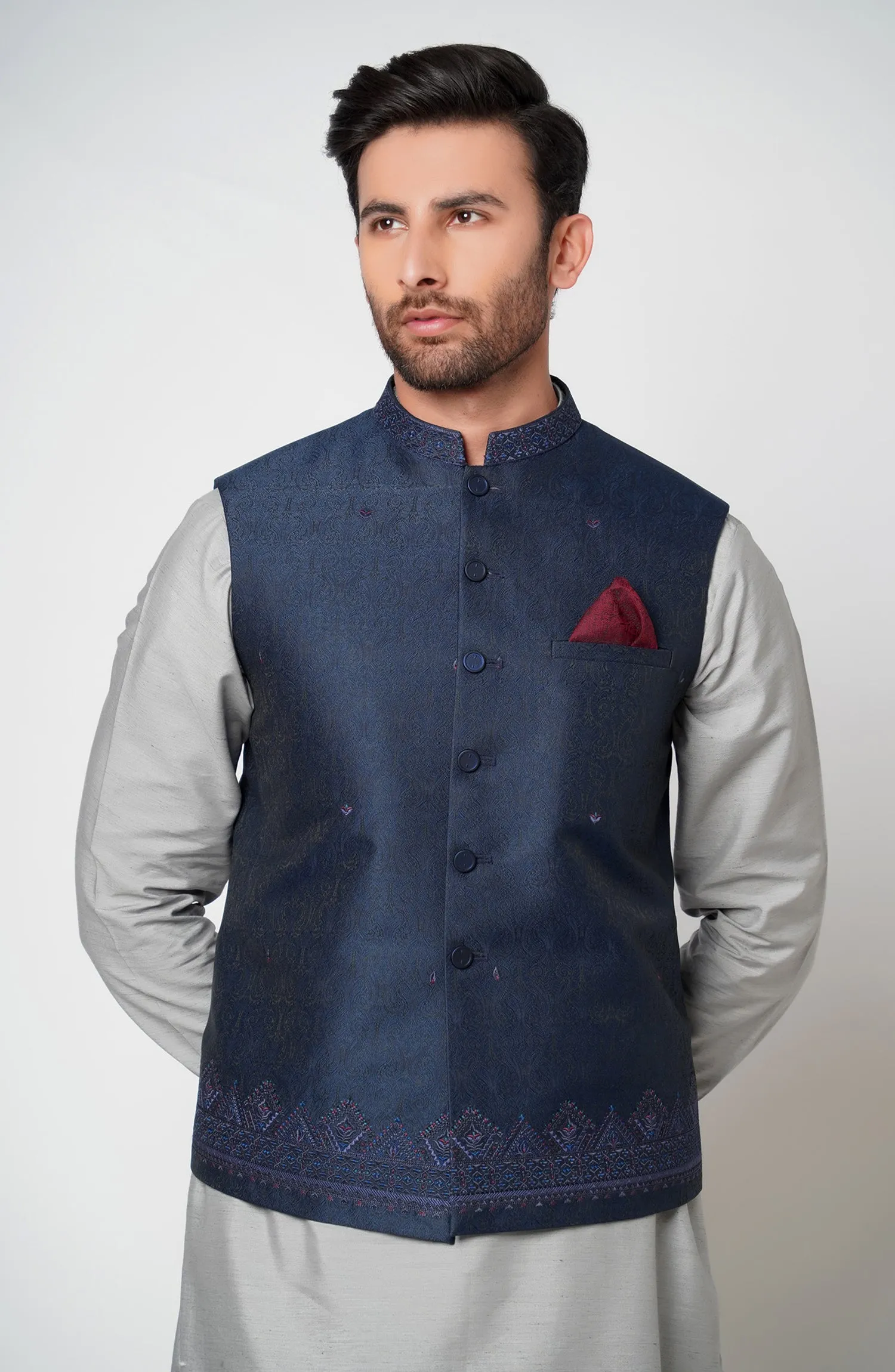 Blended Waistcoat - Navy