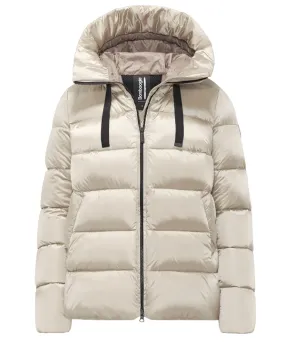 Bomboogie women's short down jacket with hood Rome GW6012TDLC3 503 crystal grey