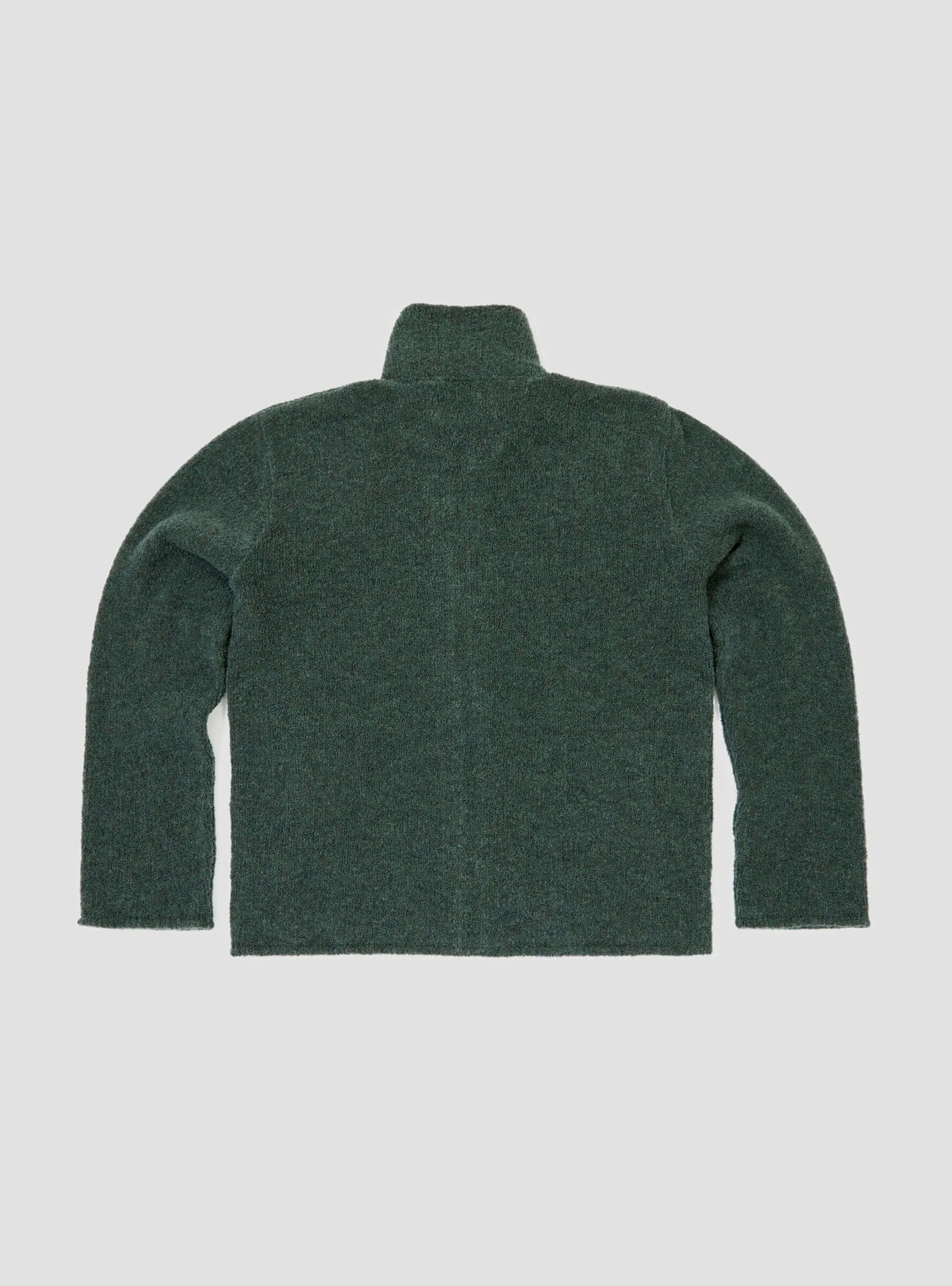 Boucle Zip Up Green