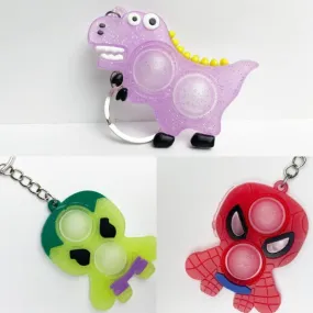 Bubble Wrap Mini Poppers Fidget Keychain – Toy Pop Its Shine Marvel Key Rings