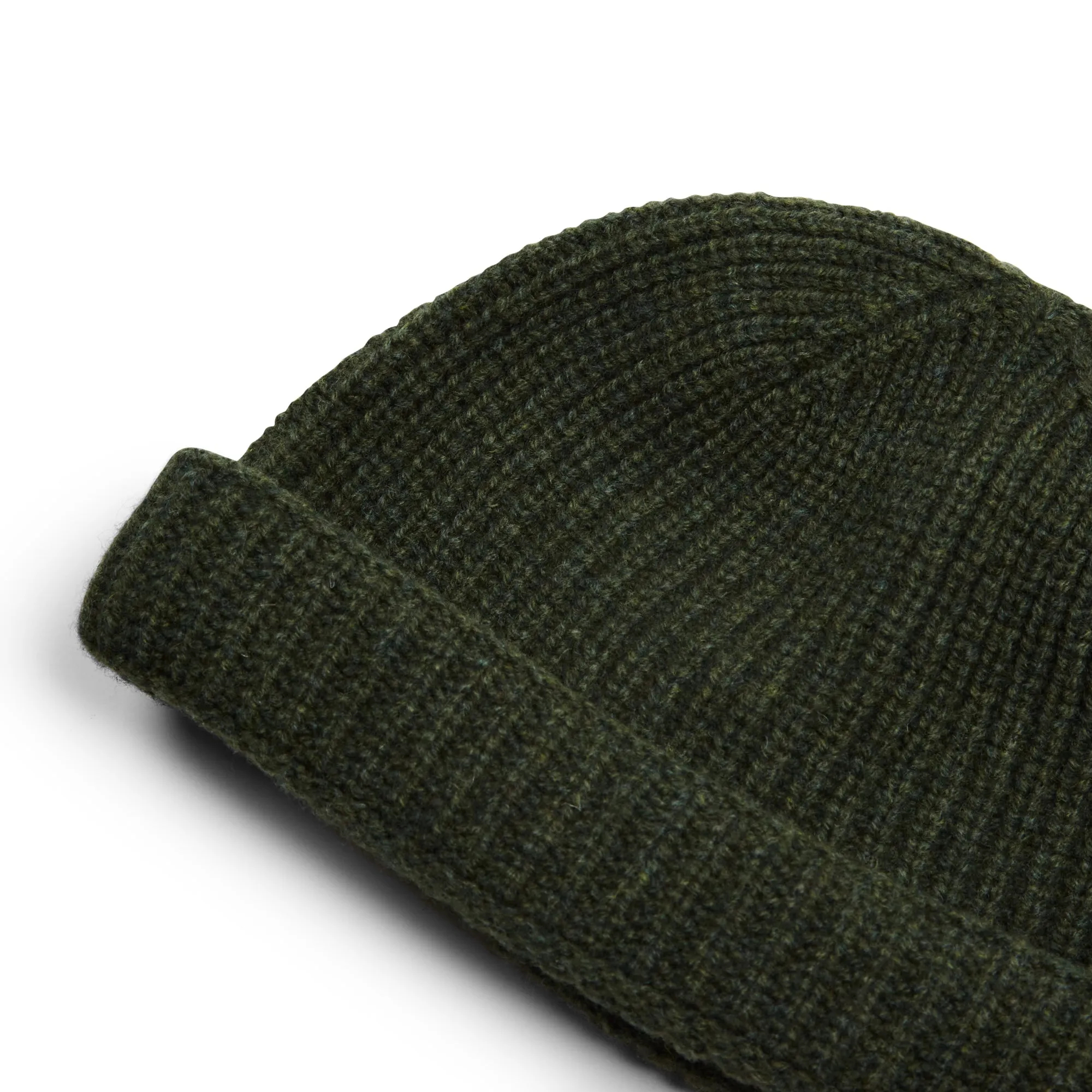 Burrows & Hare Lambswool Beanie Hat - Green