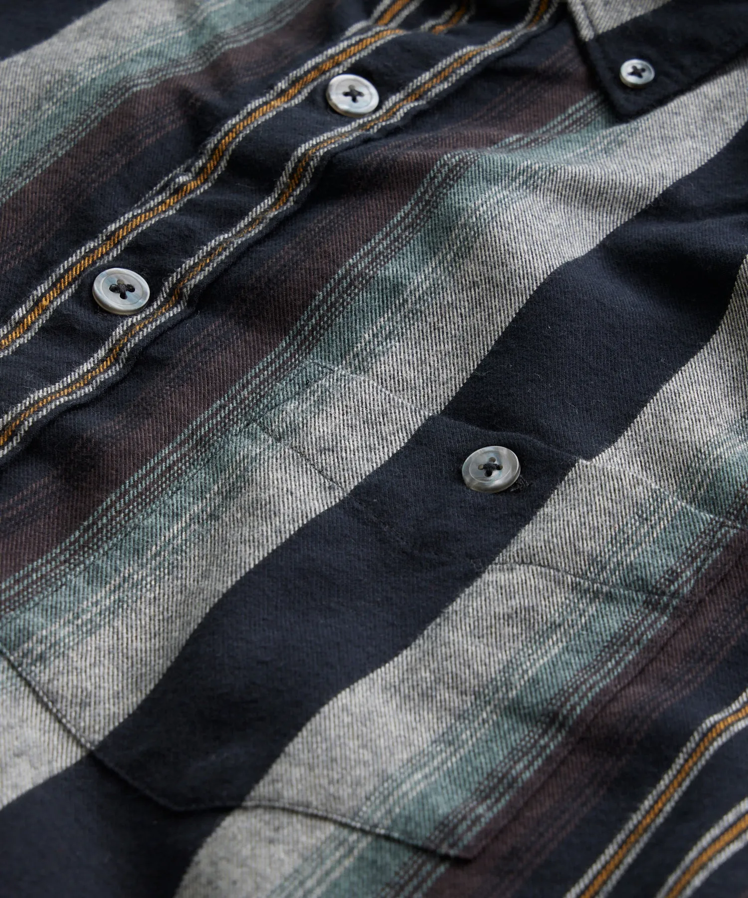 Charcoal Stripe Flannel Shirt