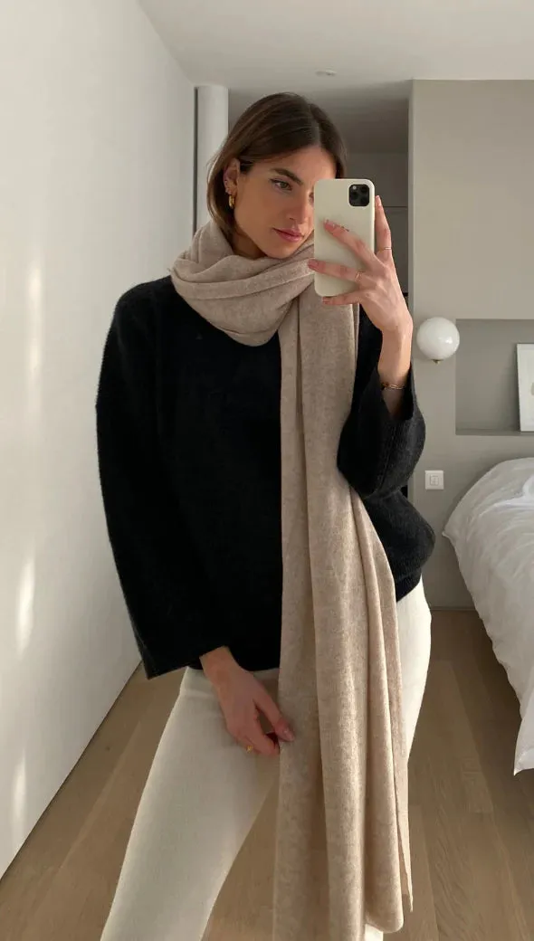 Charli Cashmere Scarf Oatmeal