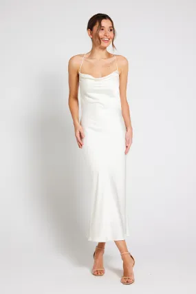 Chelsea Cowl Neck Backless Dress - Ivory