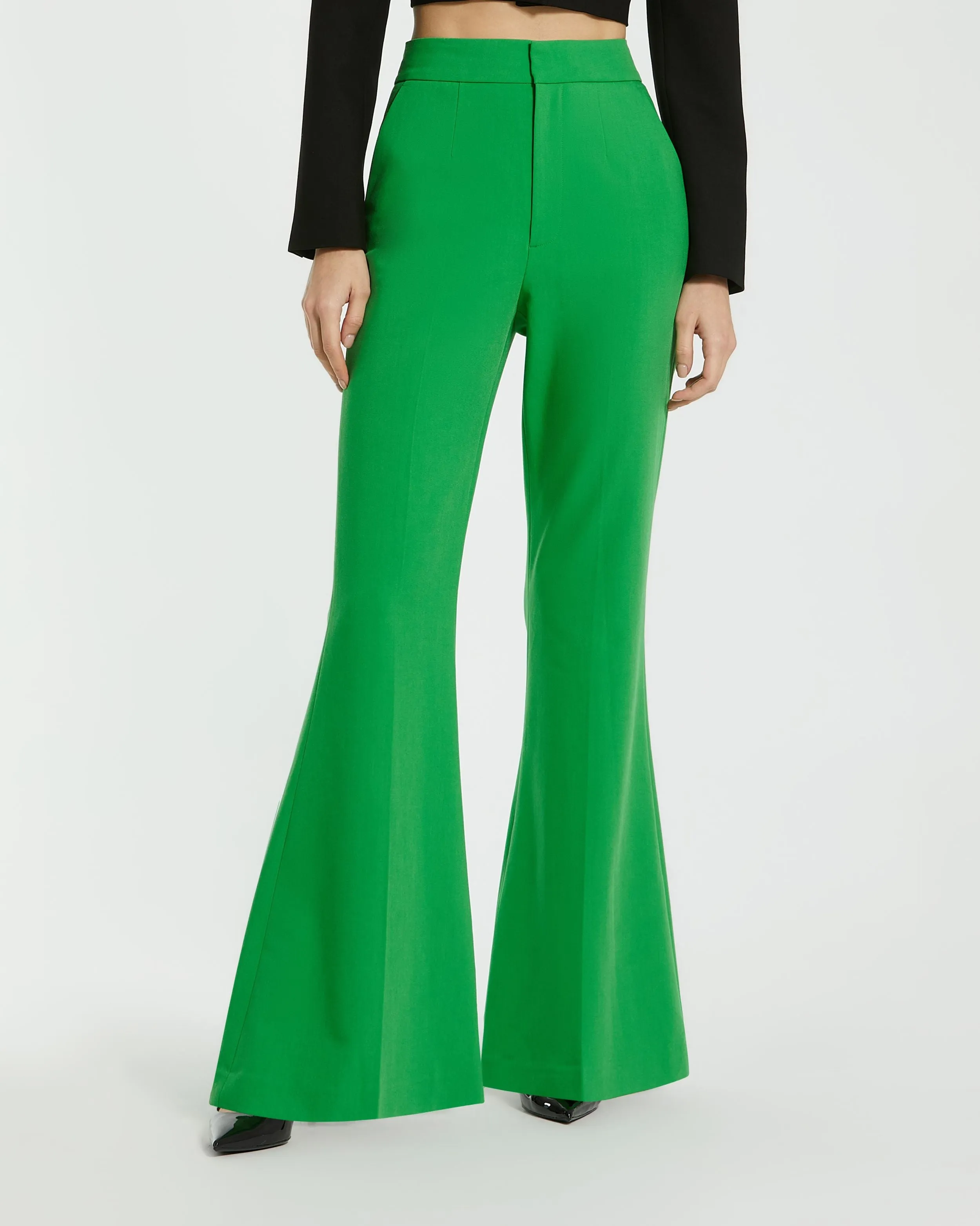 Classic Crepe Flared Leg Trouser Pant