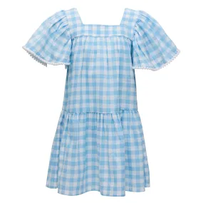 Cornflower Gingham Beach Dress