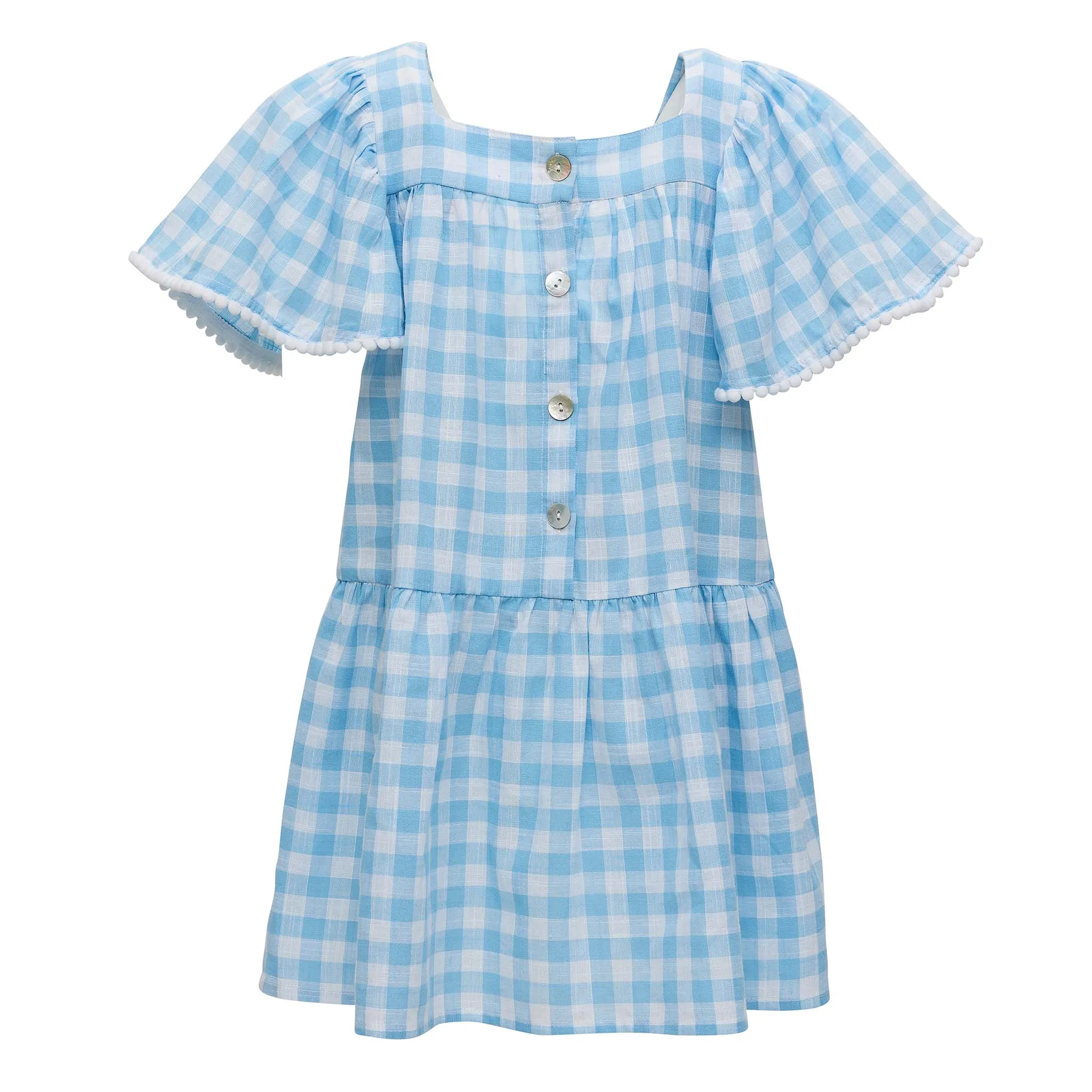 Cornflower Gingham Beach Dress