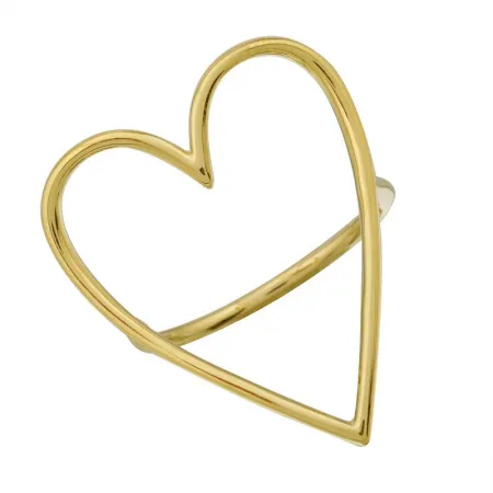 Cutout Jumbo Solid Heart Ring