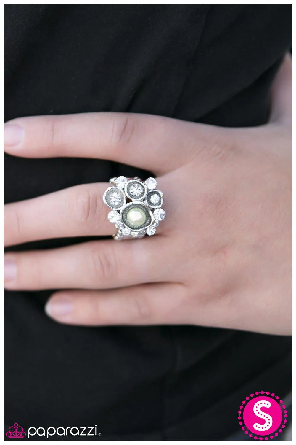 Dangerously Beautiful Green Pearl Ring - Paparazzi Accessories