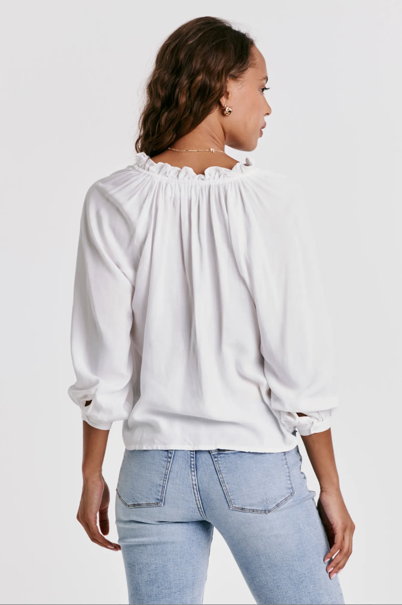 Dear John Jayla shirt, cropped lace-seamed