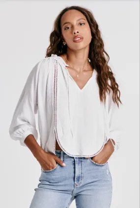 Dear John Jayla shirt, cropped lace-seamed