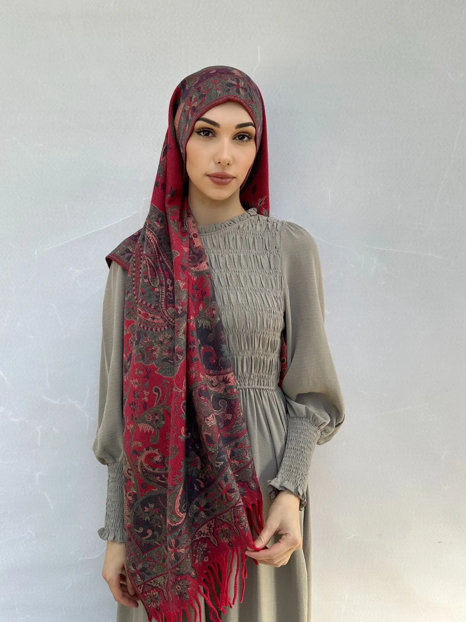 Deep Red Pashmina