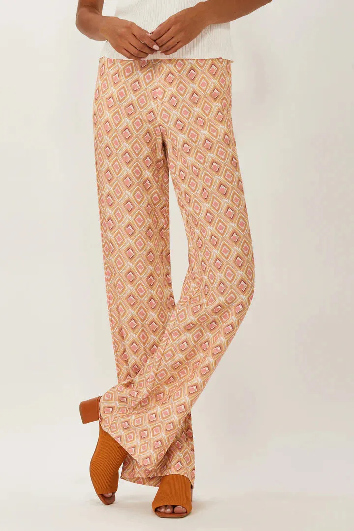 Del Ray Printed Wide Leg Pant in multi by Ecru