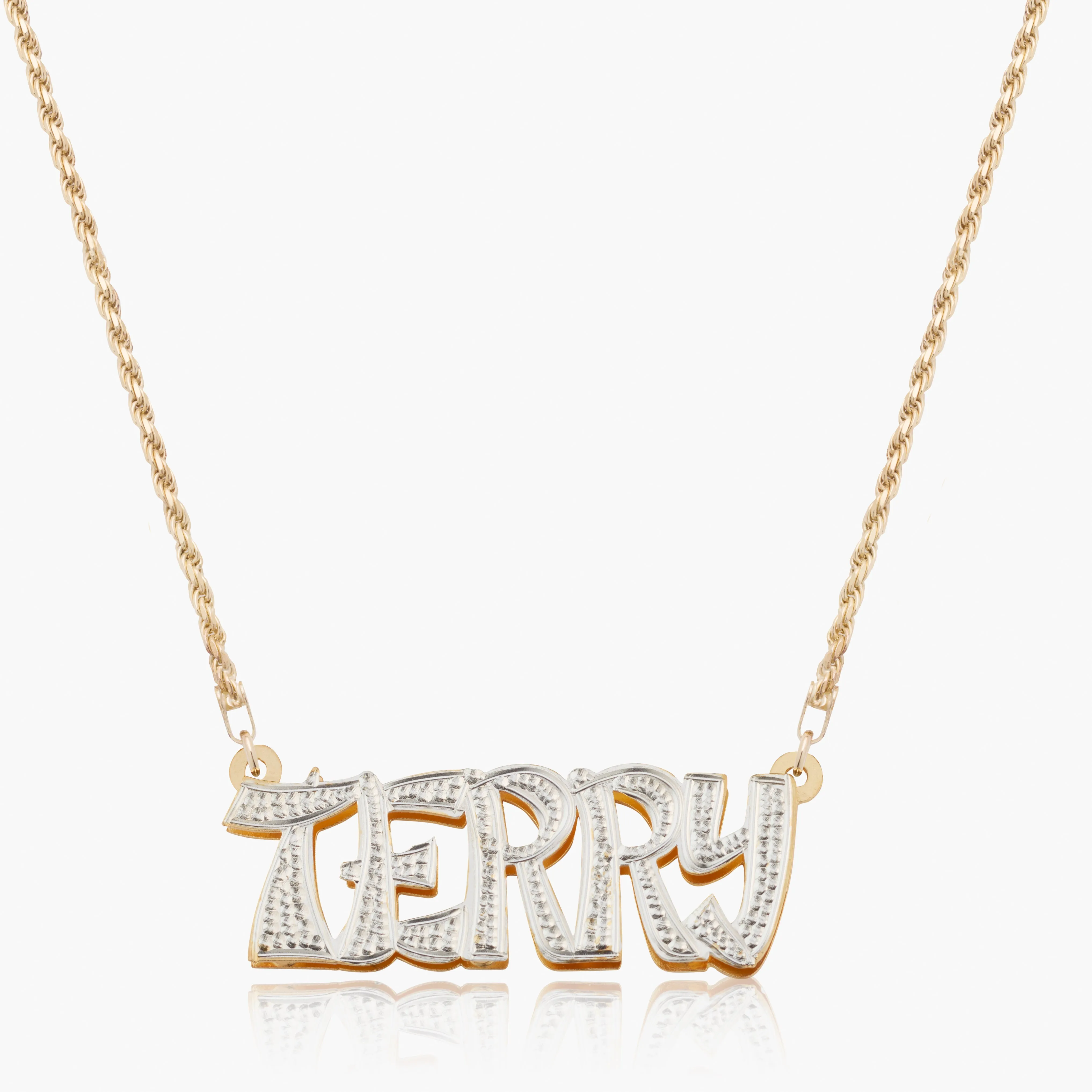 Double Plated "Take-out" Name Necklace