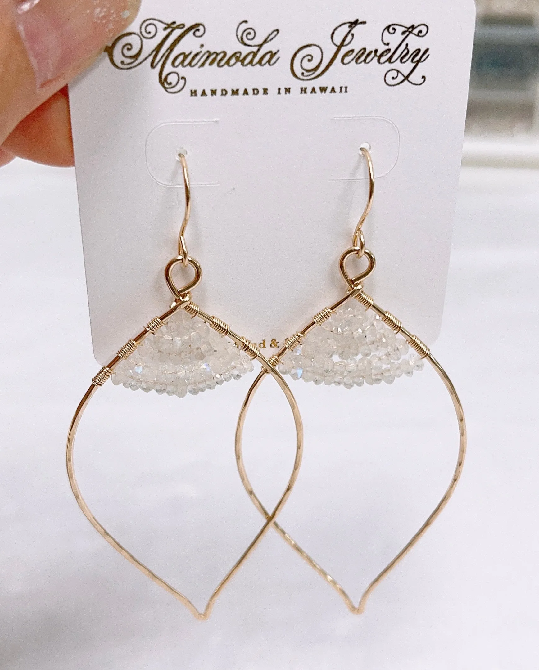 Earrings Malie - Moonstone (E192)