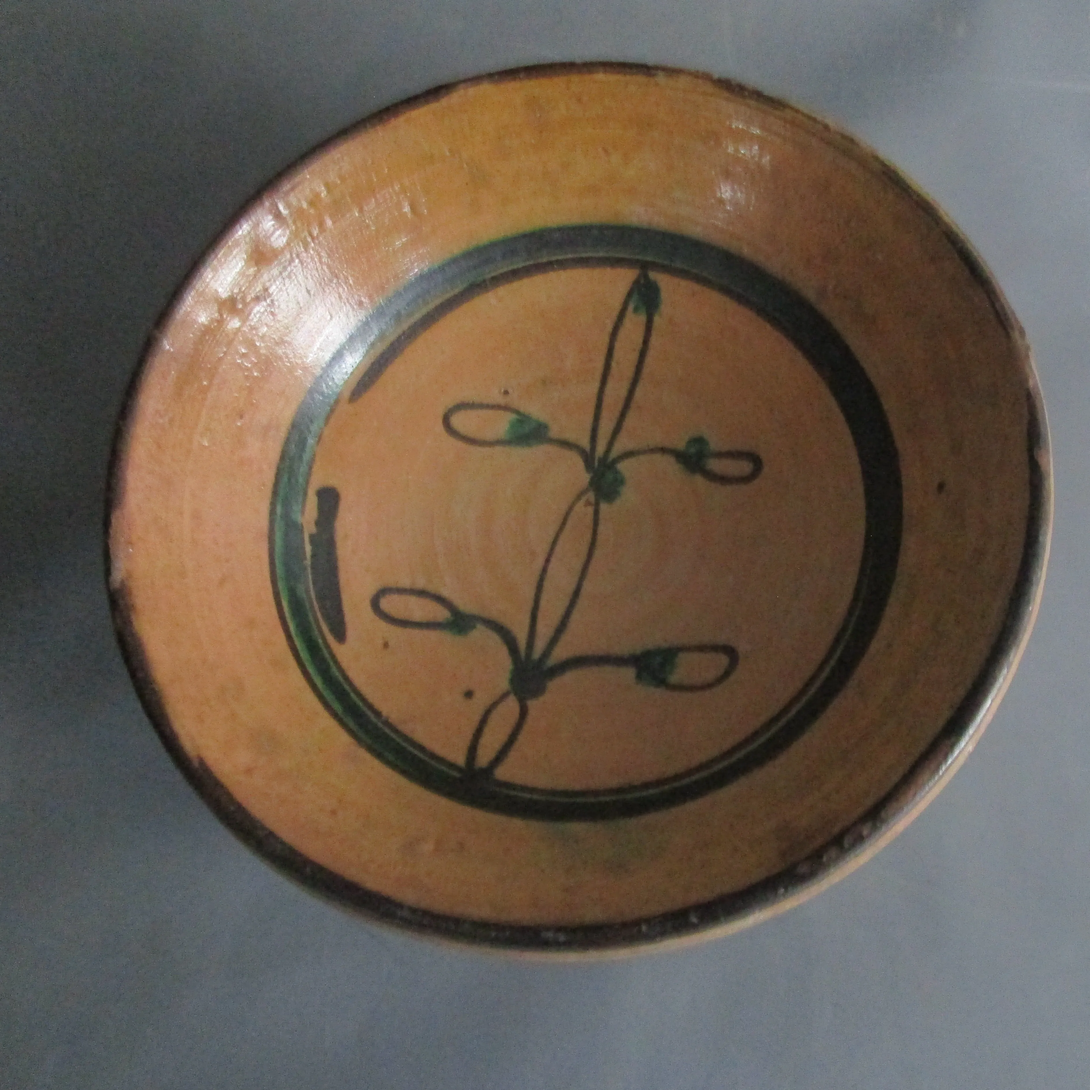 Earthenware Bowl With Abstract Pattern Antique Edwardian c1900