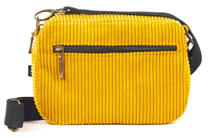 EMENTA SB - FLUFFY PATCH CORDUROY BAG - YELLOW