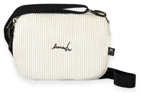 EMENTA SB - FLUFFY SIGNATURE CORDUROY BAG - WHITE