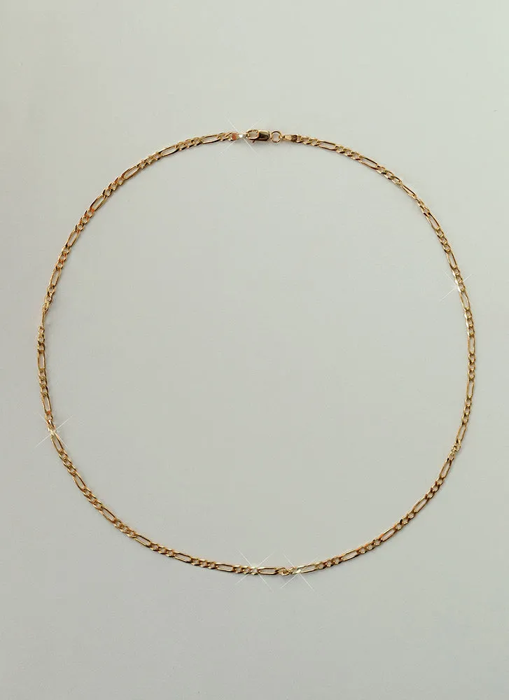 Figaro 2.7mm necklace 14k gold