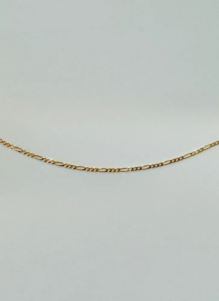 Figaro 2.7mm necklace 14k gold