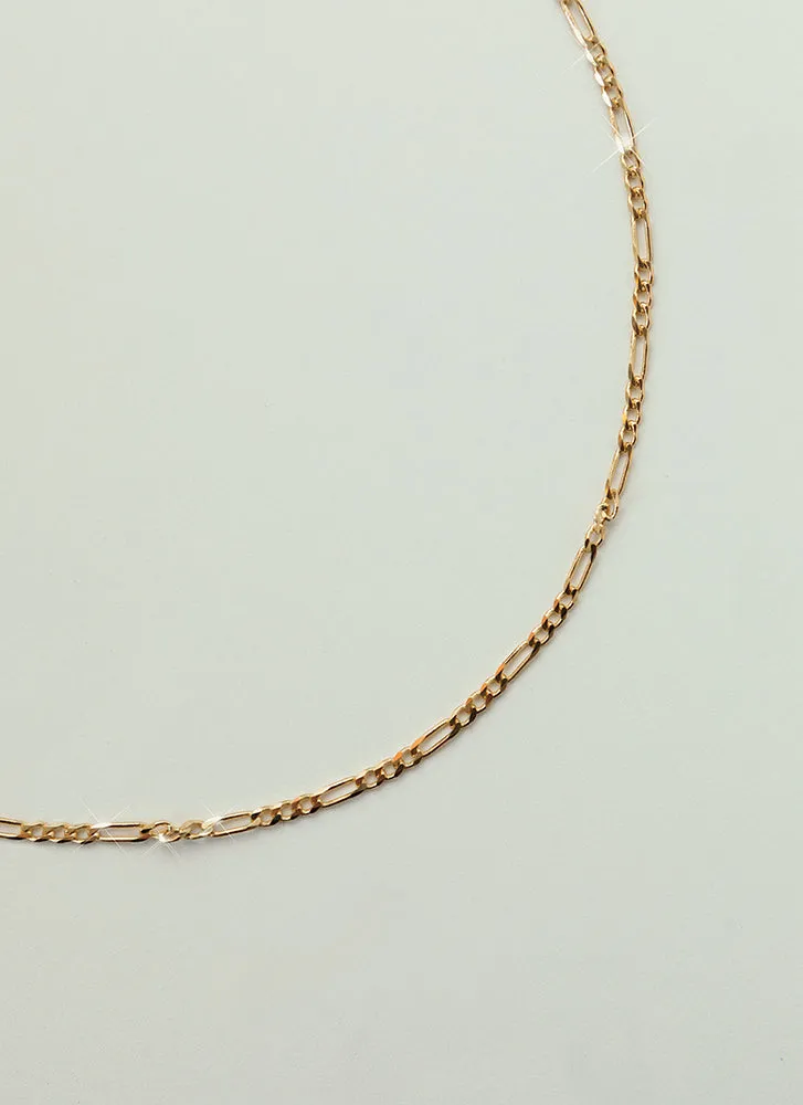 Figaro 2.7mm necklace 14k gold